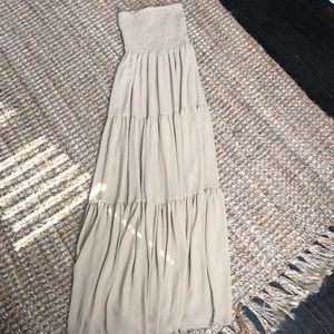Beige strapless Michael Kors dress